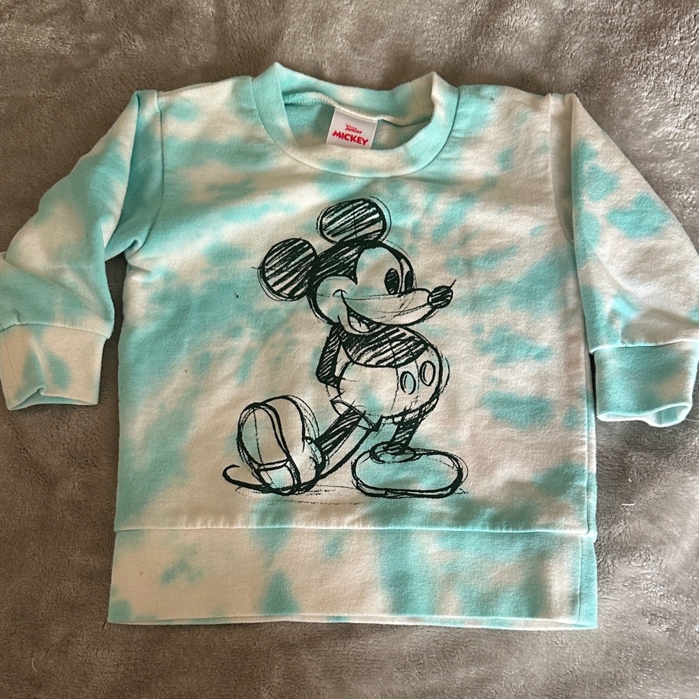 Disney Mickey Mouse Kids Sweatshirt - Blue Tie-Dye